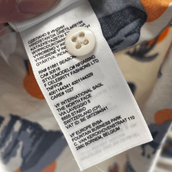 The North Face Men’s Baytrail Button Up Short Sleeve Shirt Mountain Print Large - Picture 6 of 9